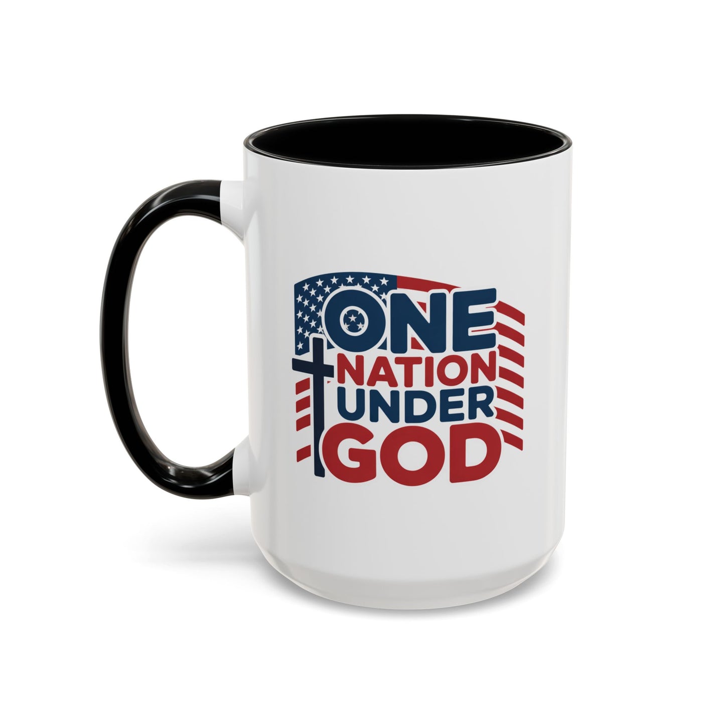 Religious Mug - One Nation Flag Cross