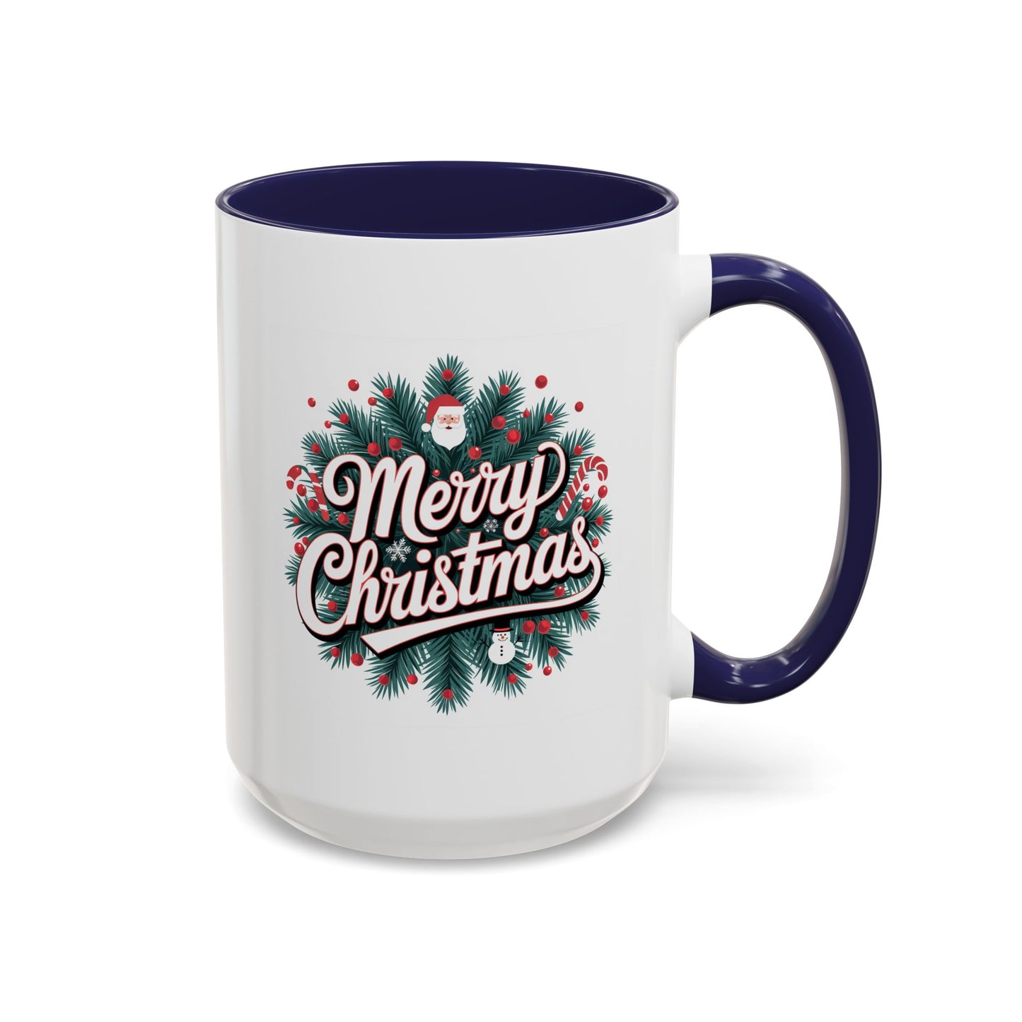 Christmas Mug - Merry Christmas White & Red Embossed Text