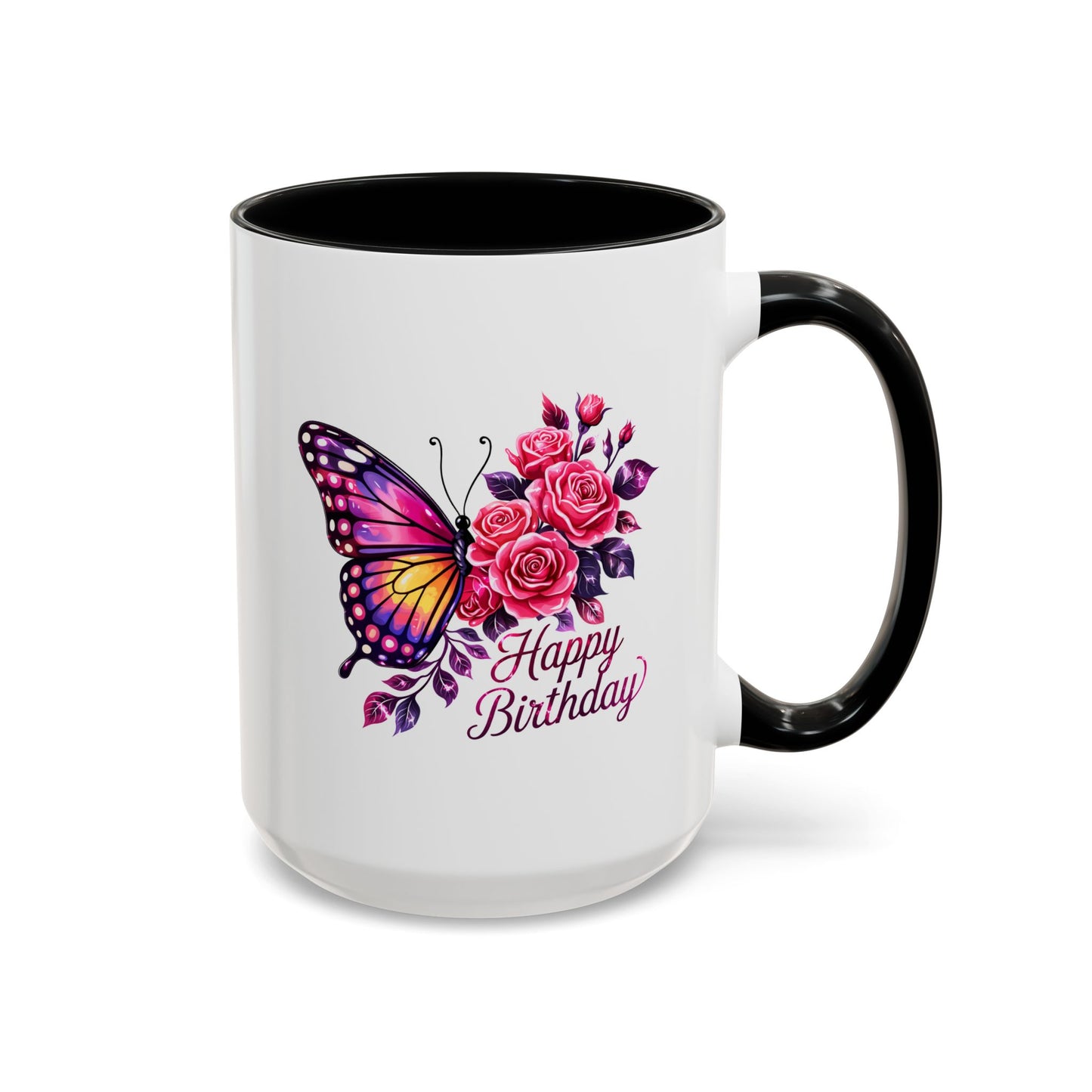 Birthday Mug - Butterfly Flowers