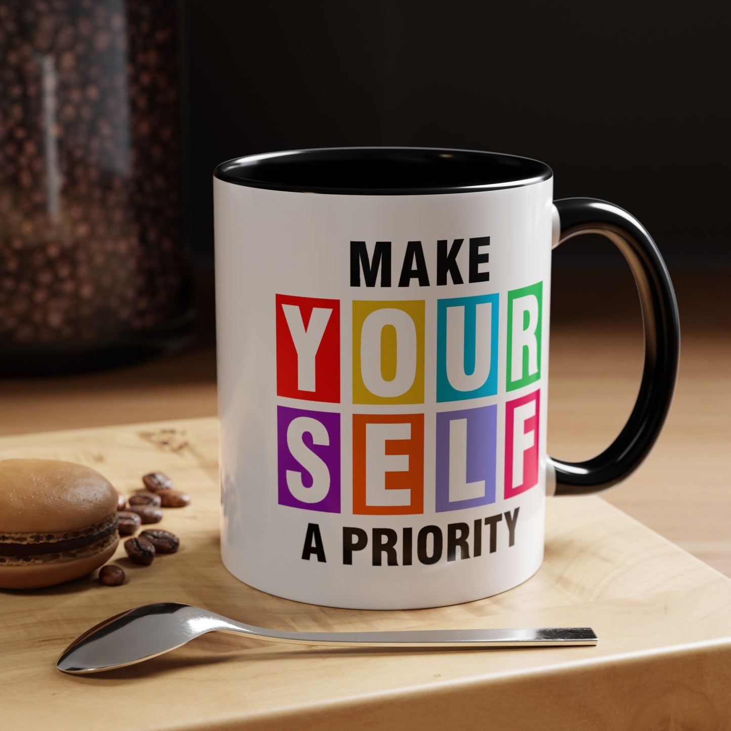 Wellness Mug - Make Yourself a Priority Colored Blocks