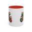 Christmas Mug - Merry Christmas Green Yellow & Red Text Hats