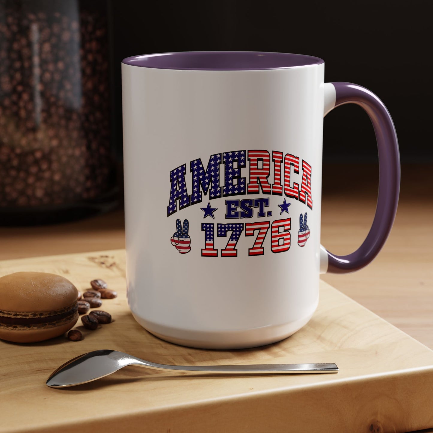 4th of July Mug - American Est 1776 Patriotic Flag