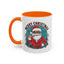 Christmas Mug - Merry Christmas Black & Red Text Cool Santa