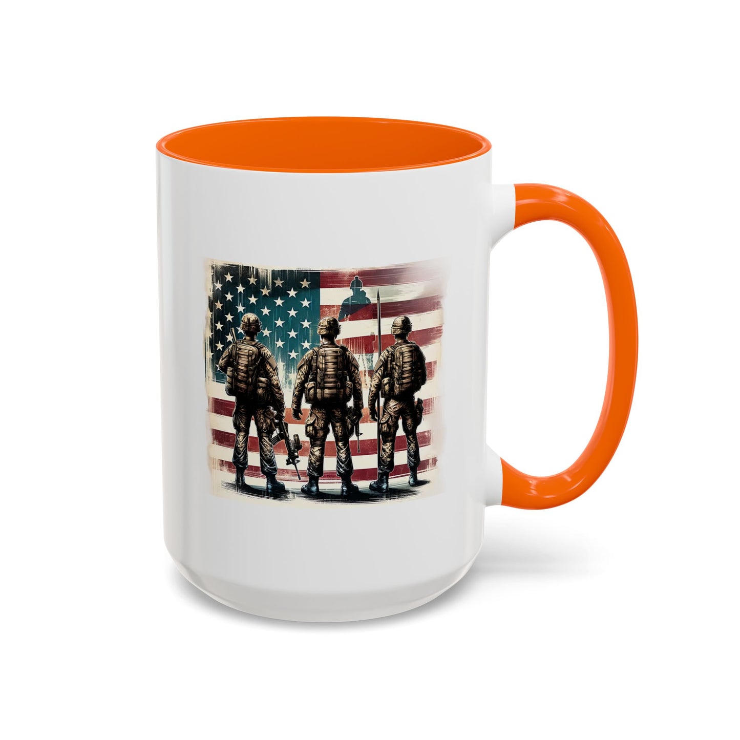 4th of July Mug - Soldiers American Flag