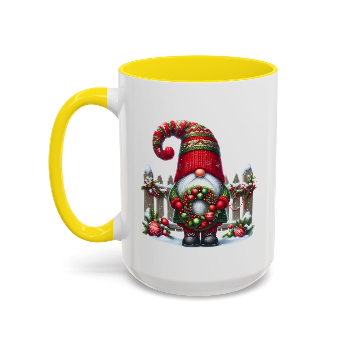 Christmas Mug - Gnome with Christmas Wreath