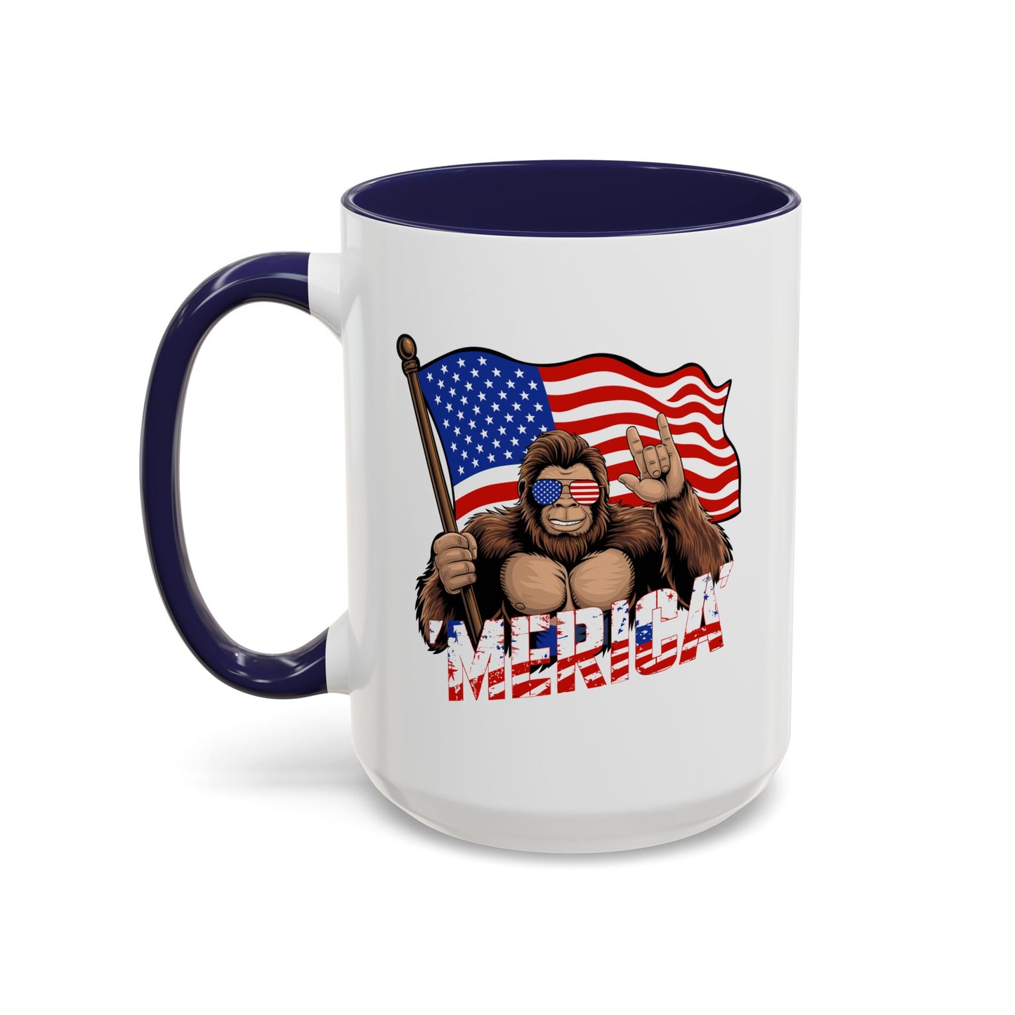 4th of July Mug - Bigfoot USA Flag