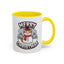 Christmas Mug - Merry Christmas Black & White Text Snowman Cat