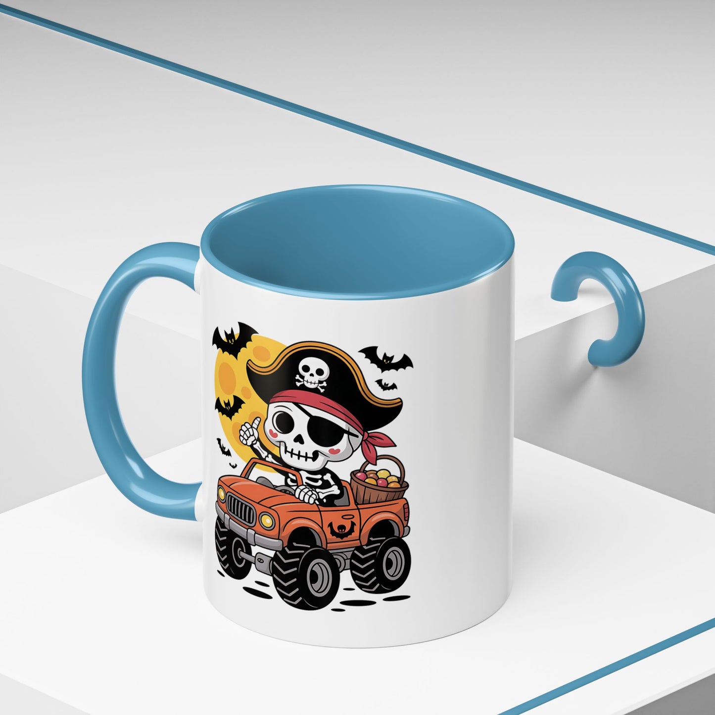 Halloween Mug - Driving Skeleton Pirate