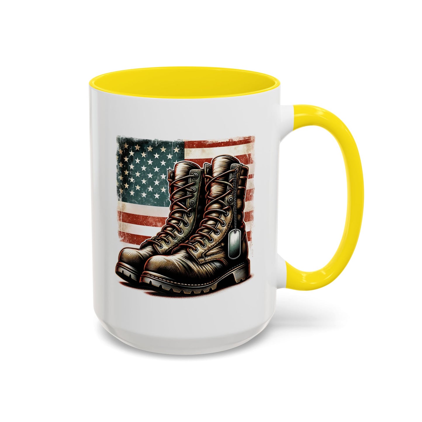 4th of July Mug - Fallen Soldier Boots Flag