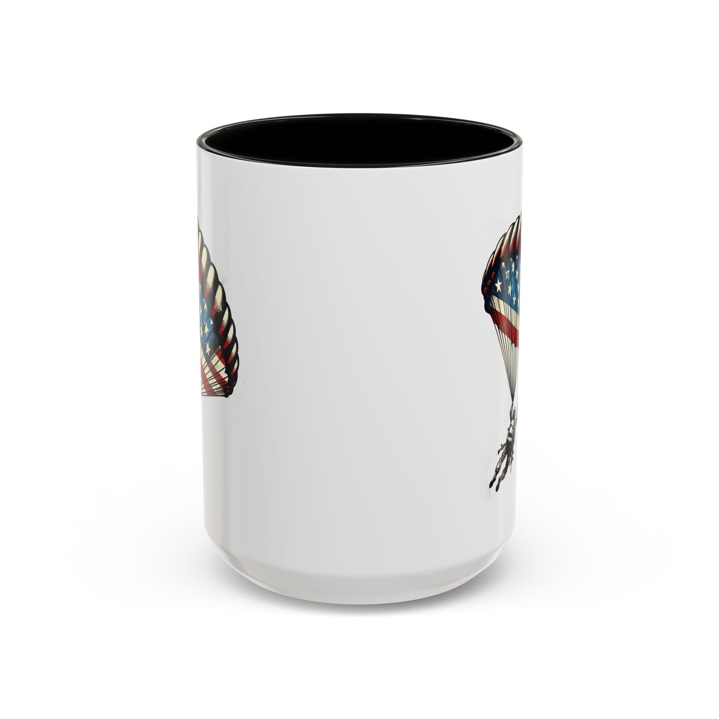 4th of July Mug - Airborne Soldier Parachute Flag