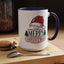 Christmas Mug - Merry Christmas Green & Red Text Red Hat