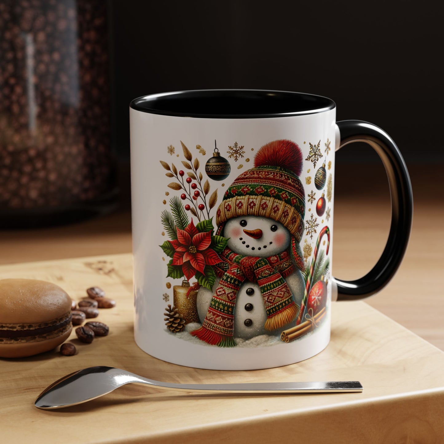 Christmas Mug - Snowman with Christmas Decorations