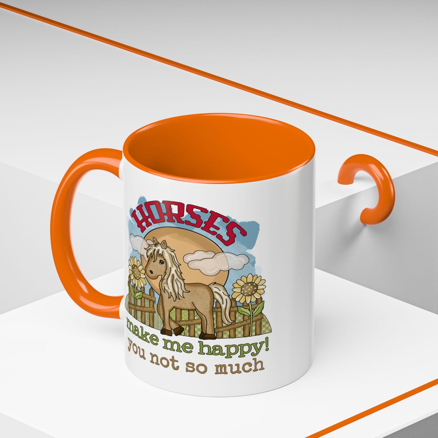 Humor Mug - Horses Make Me Happy