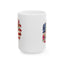 4th of July Mug - Floral American Flag