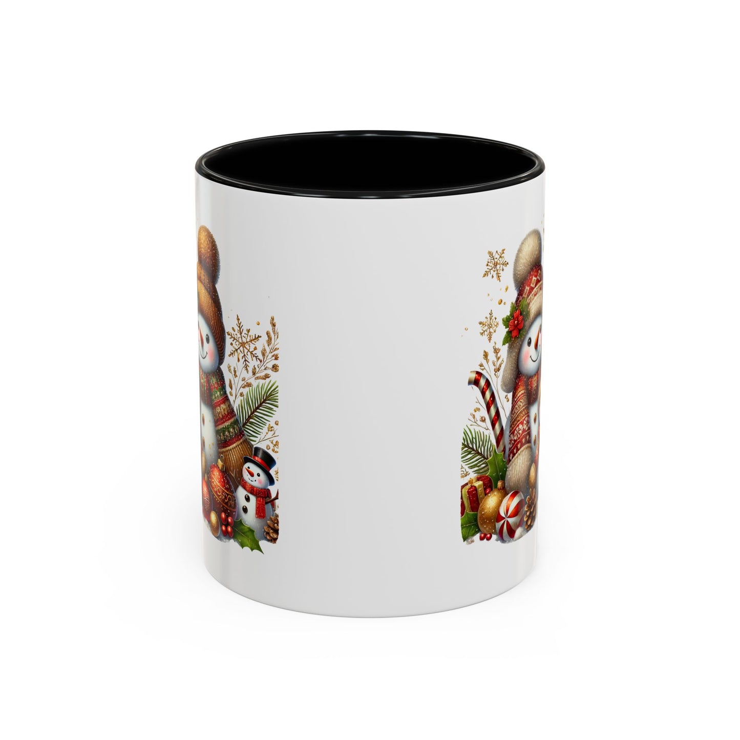Christmas Mug - Gold Snowman Family