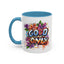 Wellness Mug - Good Vibes Only Graffiti Flowers