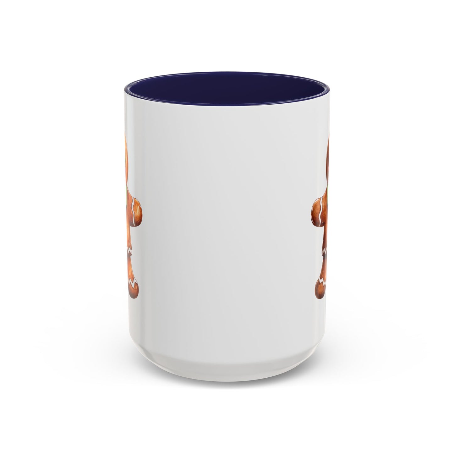 Christmas Mug - Gingerbread Man Green Bow