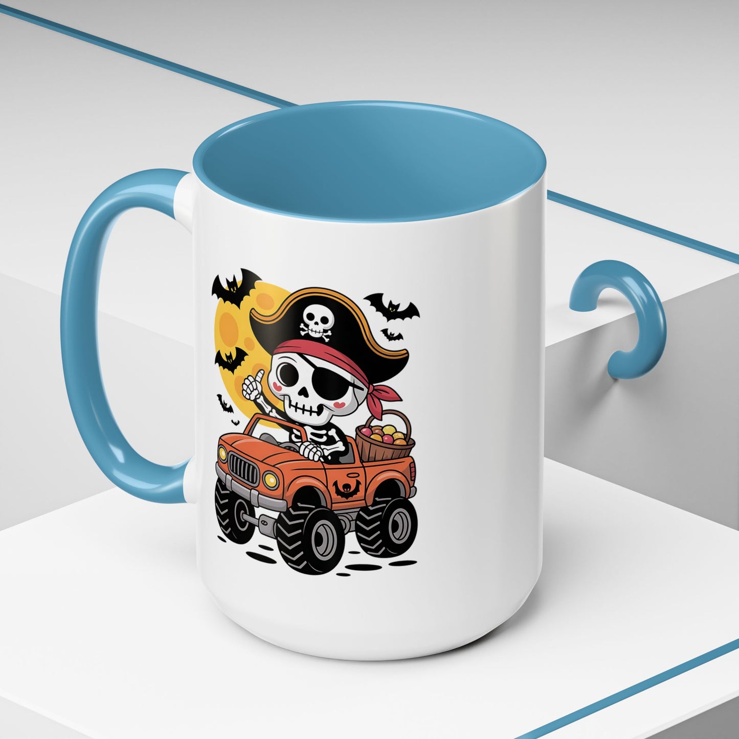 Halloween Mug - Driving Skeleton Pirate