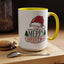 Christmas Mug - Merry Christmas Green & Red Text Red Hat