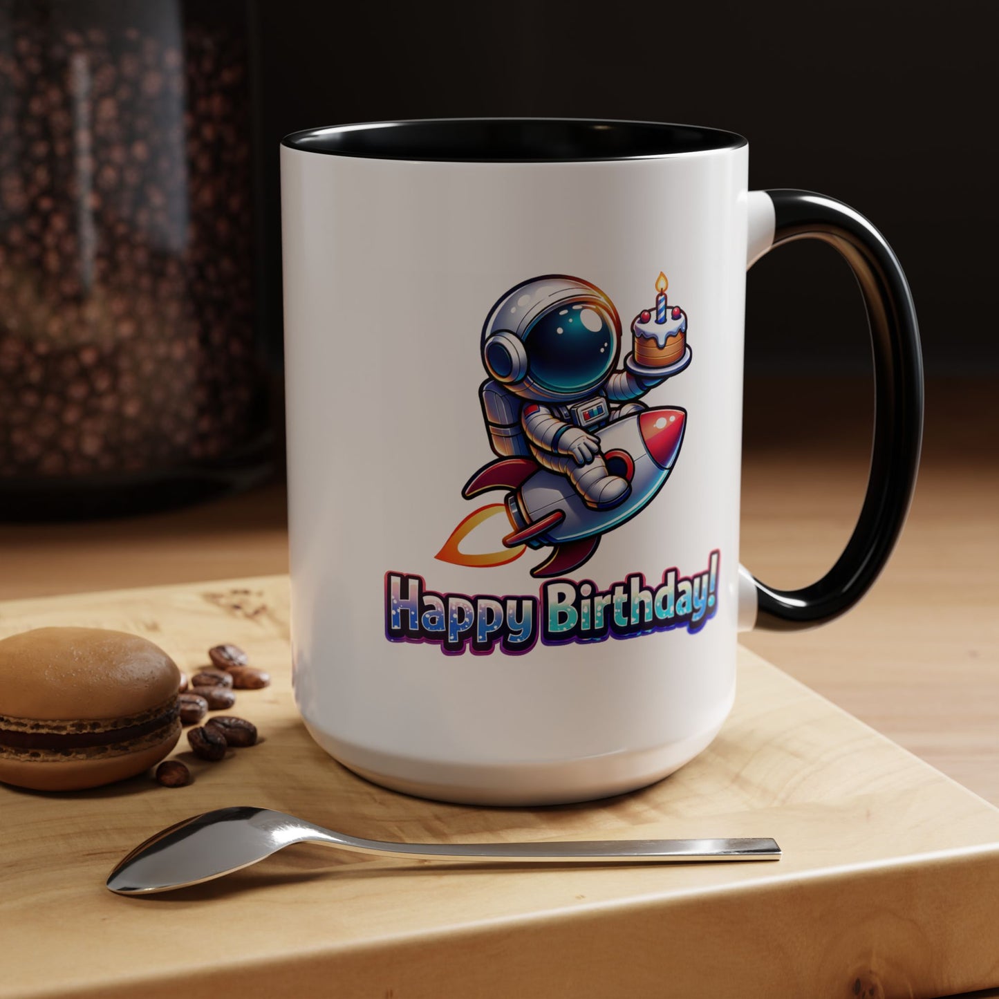 Birthday Mug - Astronaut Rocket