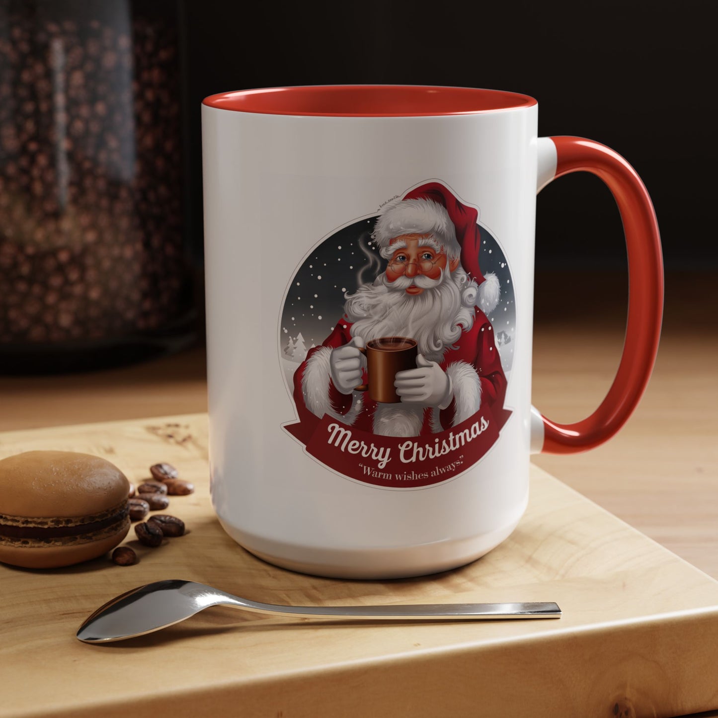 Christmas Mug - Merry Christmas Warm Wishes Always Santa