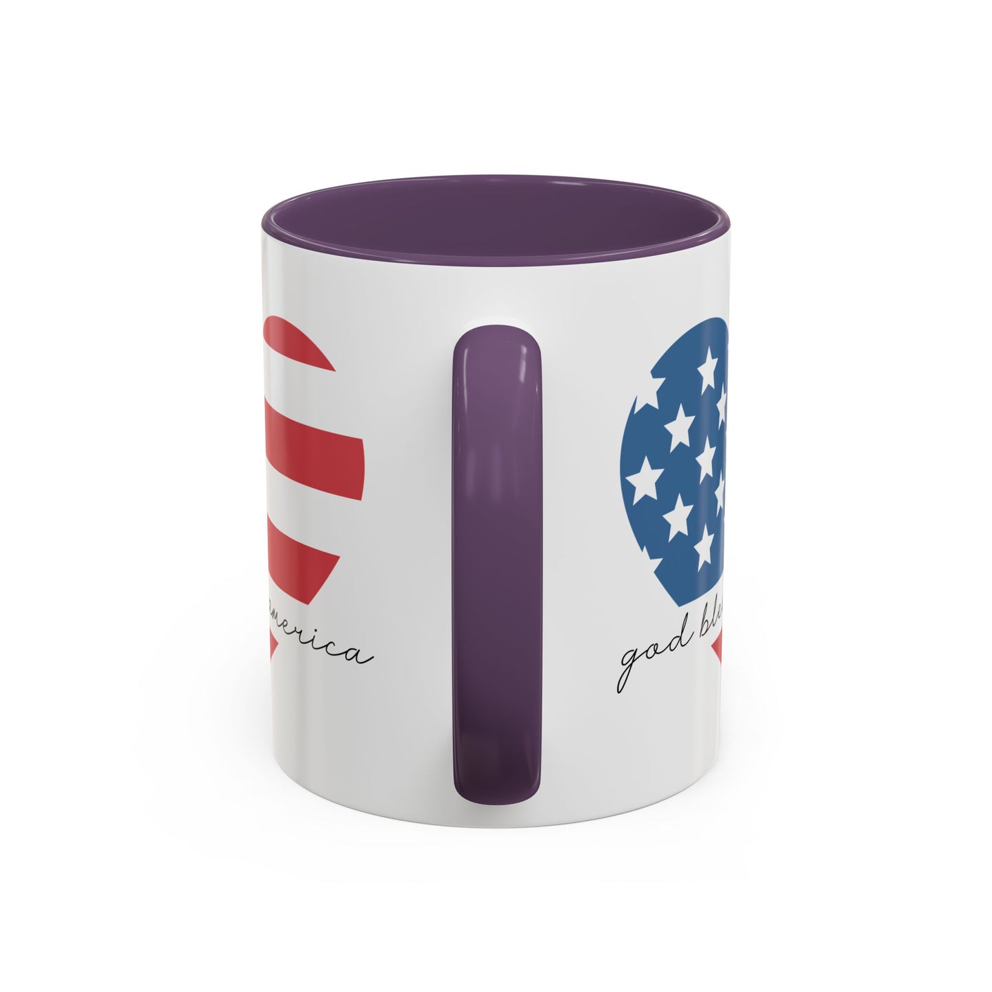 4th of July Mug - God Bless America Flag Heart