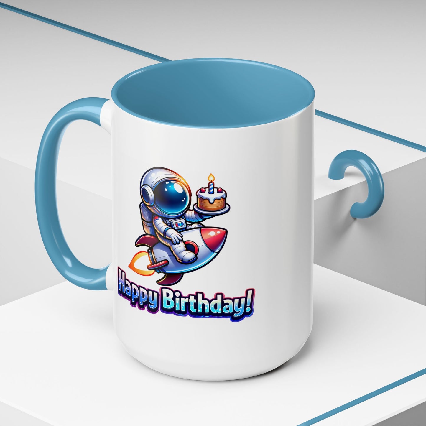 Birthday Mug - Astronaut Rocket