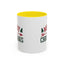 Christmas Mug - Merry Christmas Red & Green Text Heart Arrow Trees