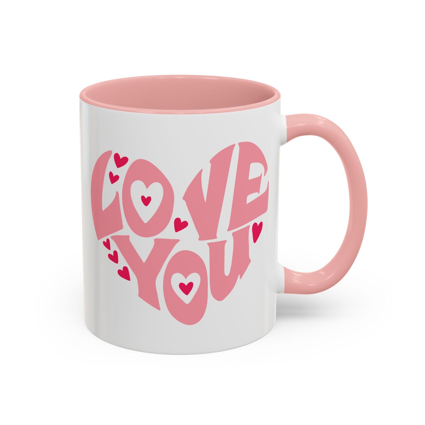 Valentine's Day Mug - Love You Heart Lettering