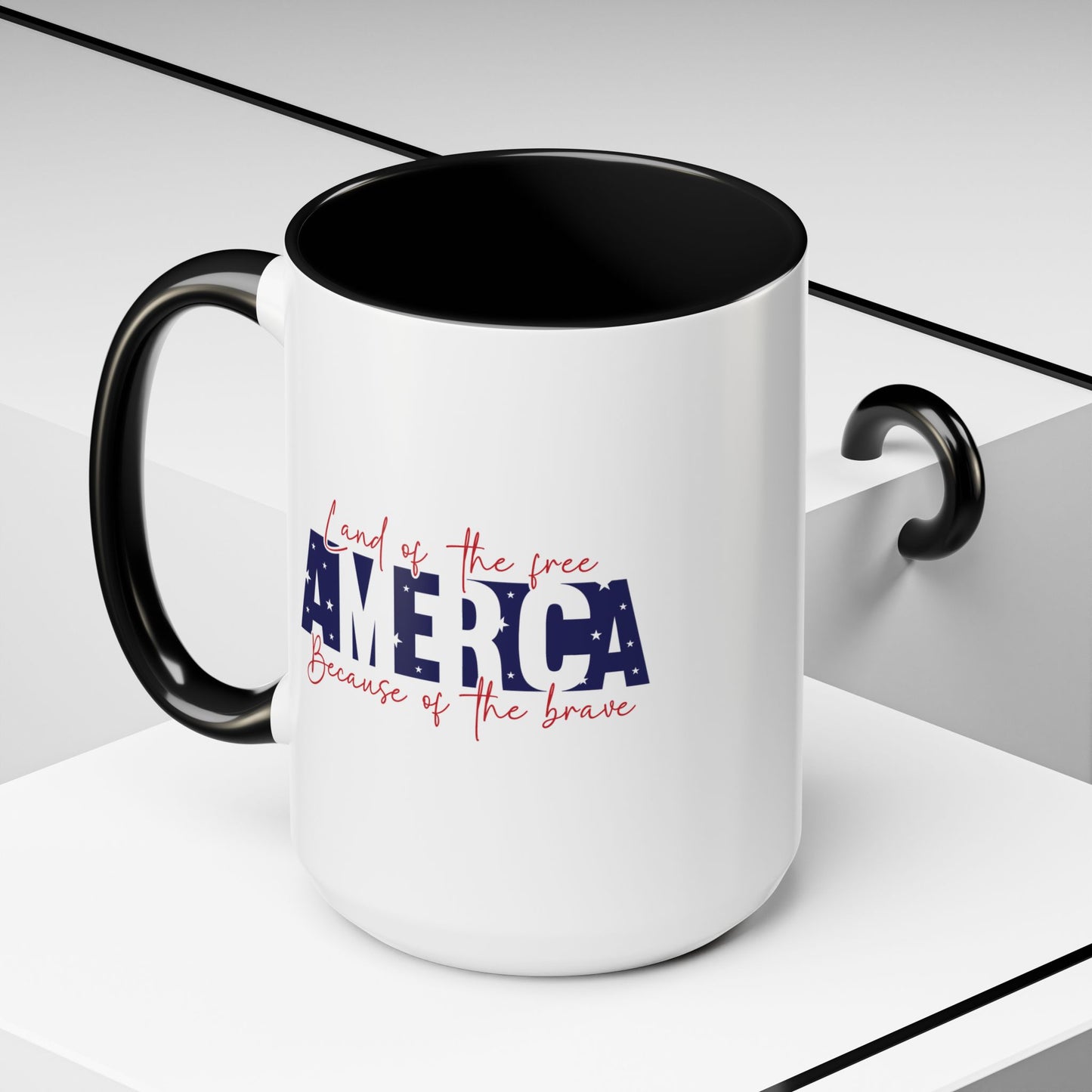 4th of July Mug - American Land of the Free Stars