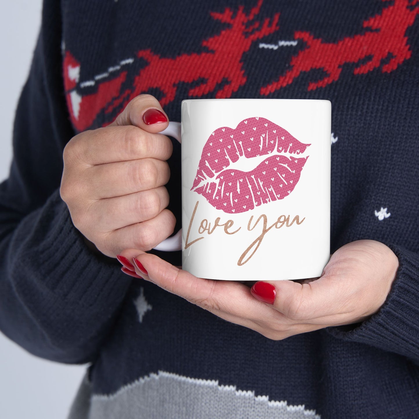 Anniversary Mug - Love You Lips Kiss