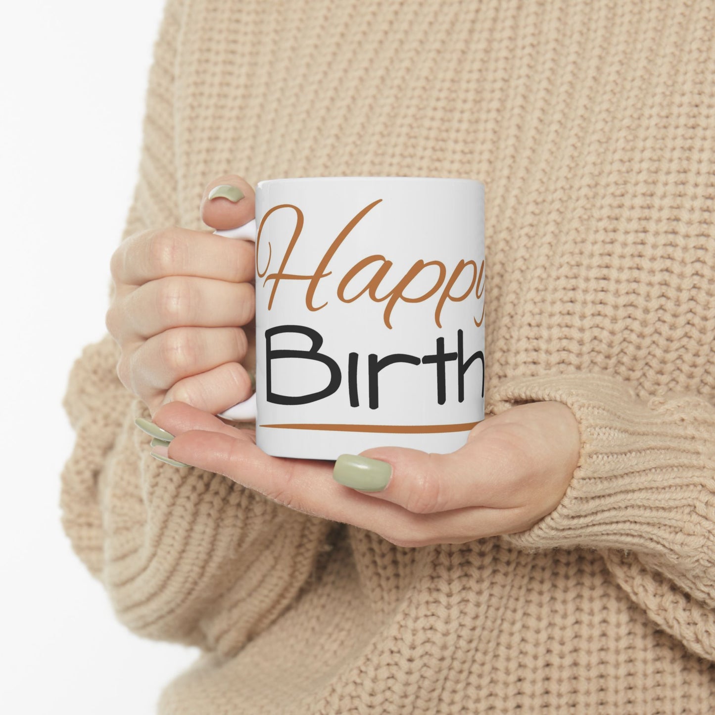 Birthday Mug - Happy Birthday Lettering Wrap