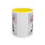 Christmas Mug - Merry Christmas Red Text Puppy Green Top