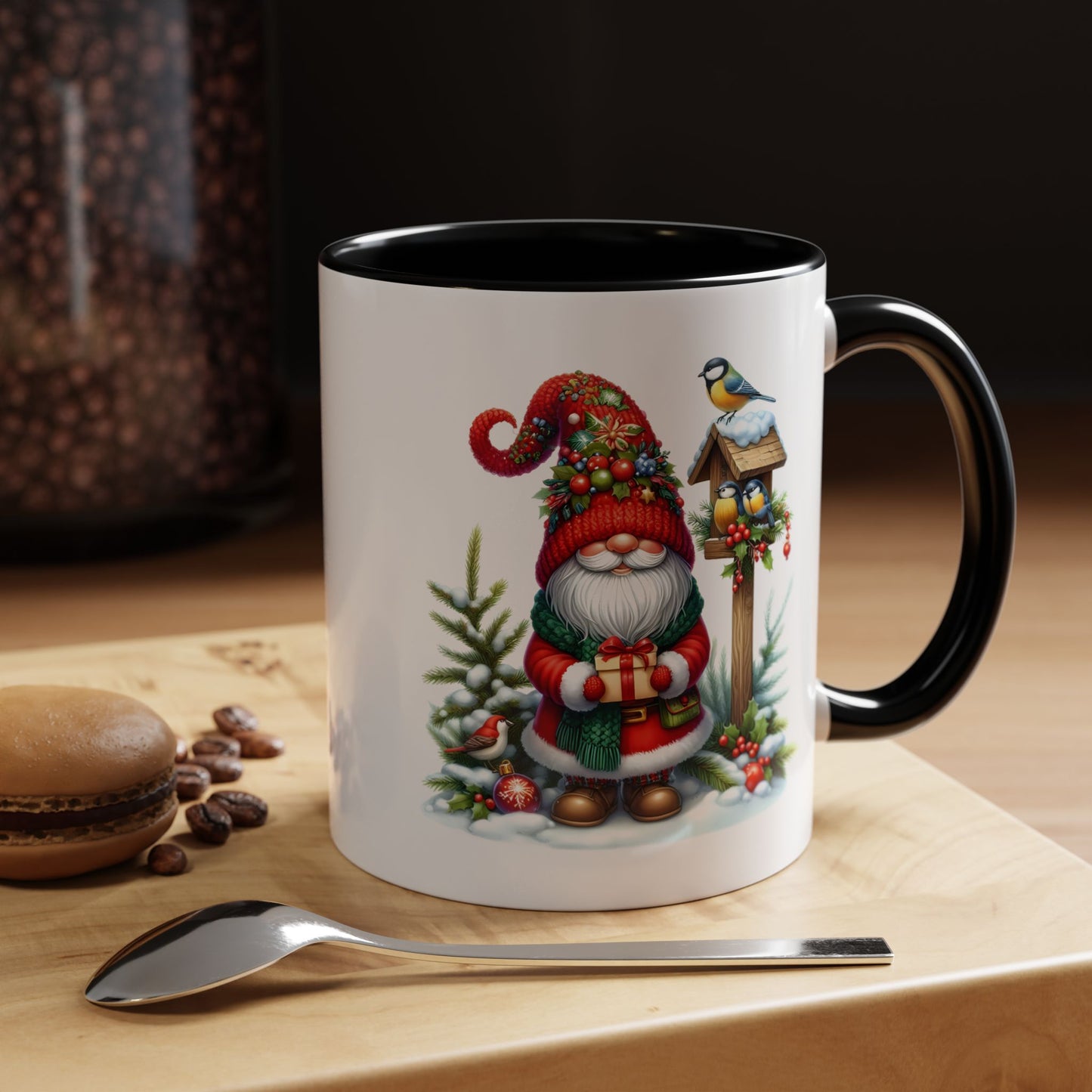 Christmas Mug - Gnome and Birds