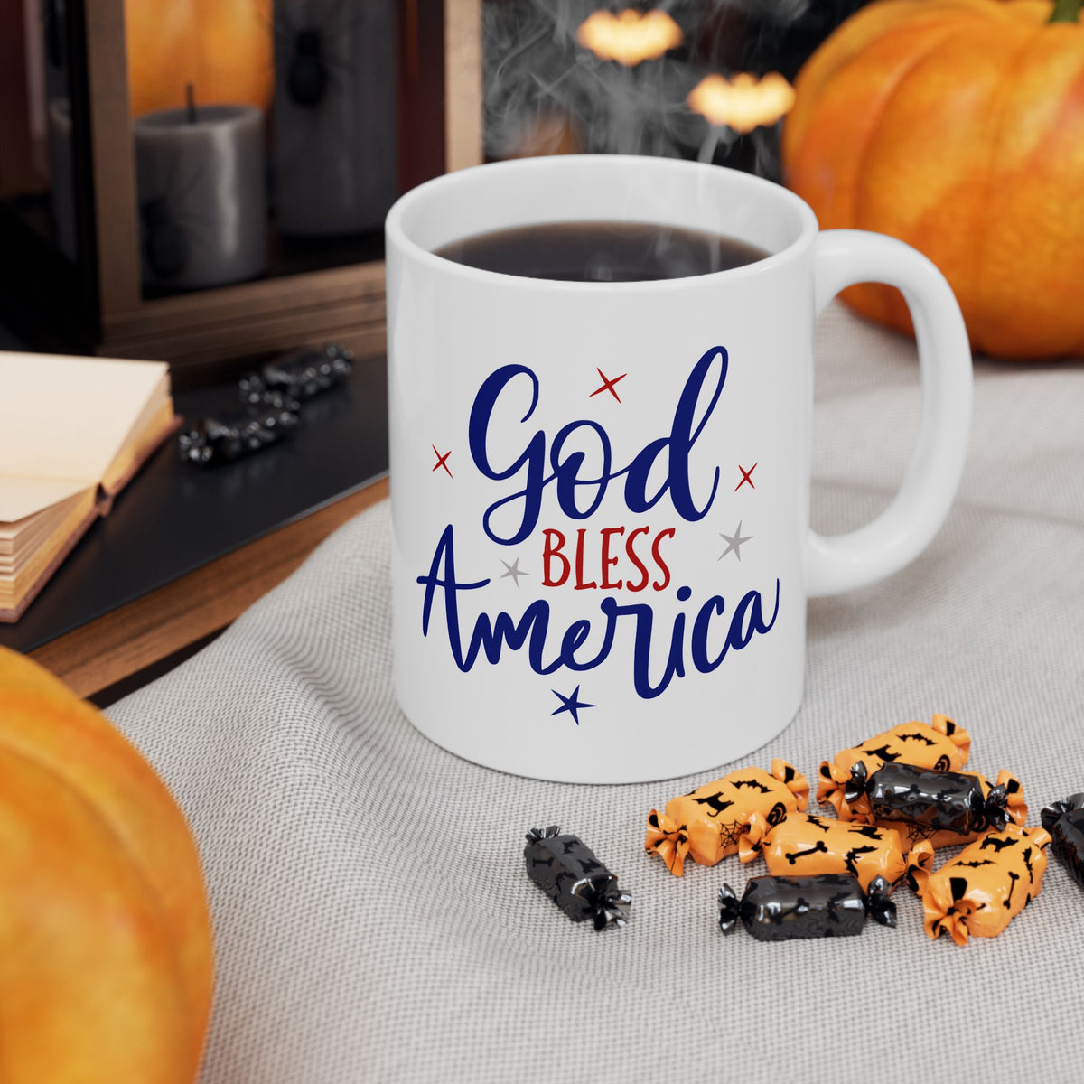 4th of July Mug - God Bless America Patriotic