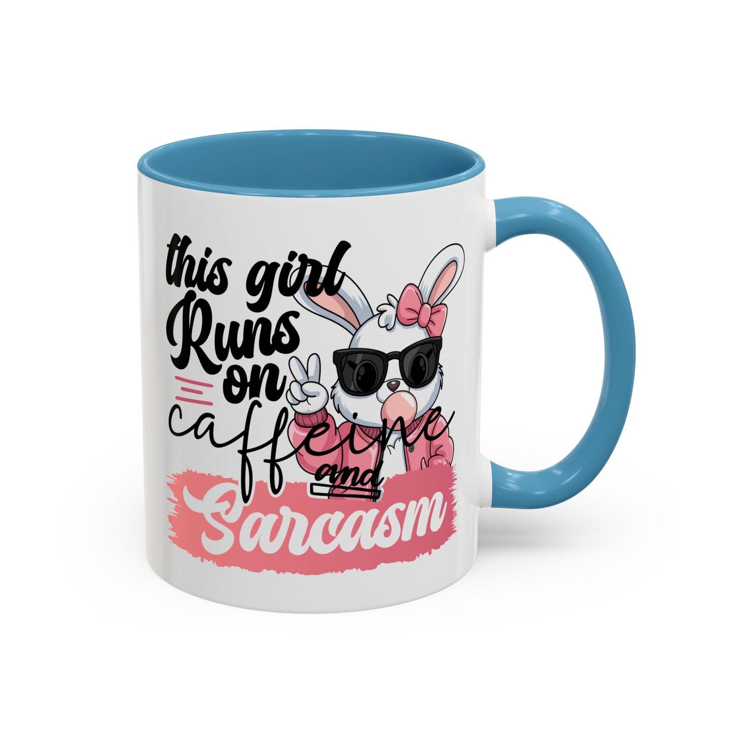 Humor Mug - This Girl Runs on Caffeine & Sarcasm