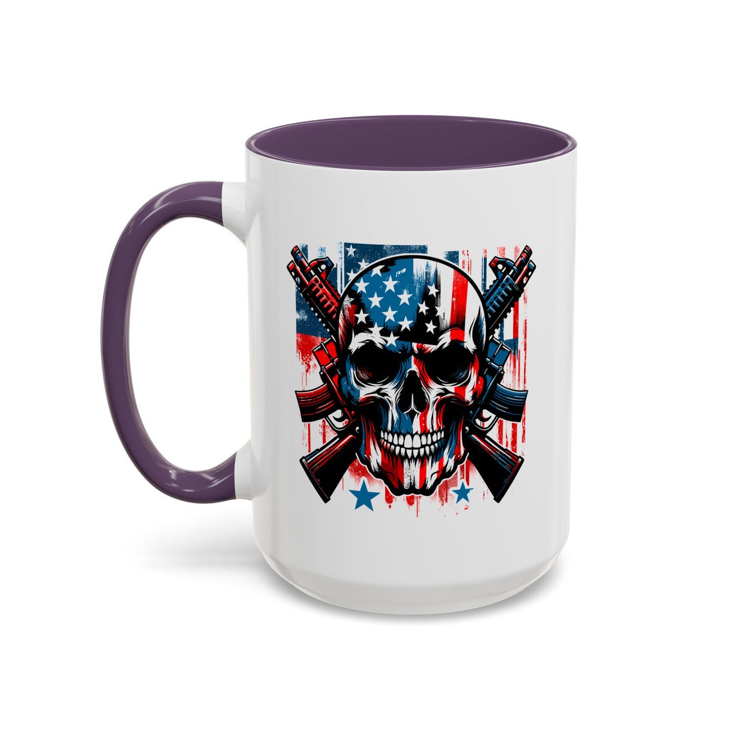 4th of July Mug - Skull With American Flag