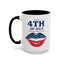 4th of July Mug - Happy 4th of July Flag Lips