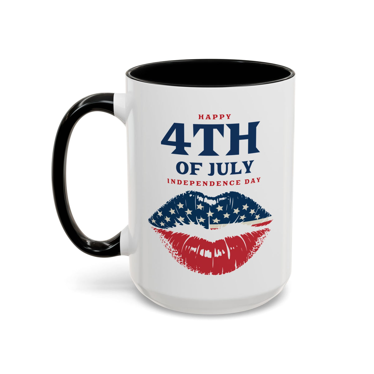 4th of July Mug - Happy 4th of July Flag Lips