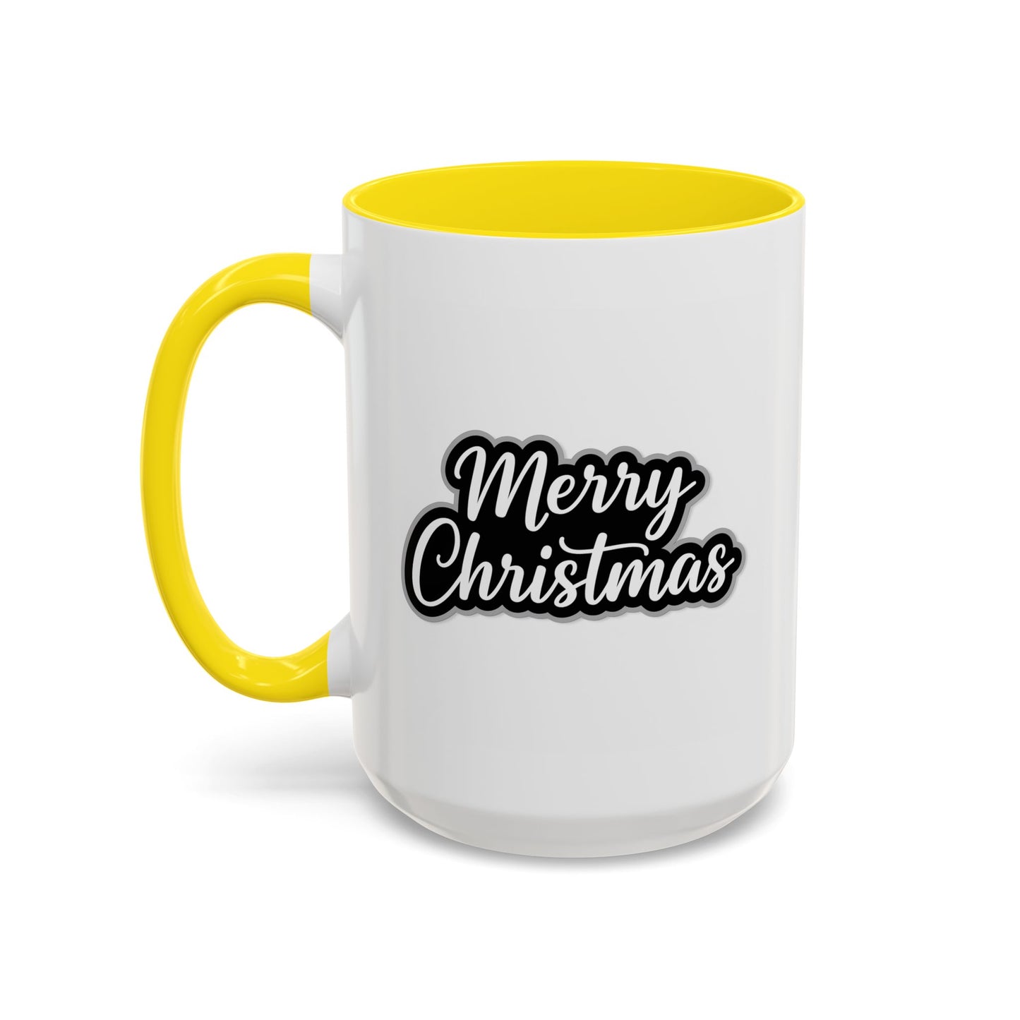 Christmas Mug - Merry Christmas White Black & Grey Text