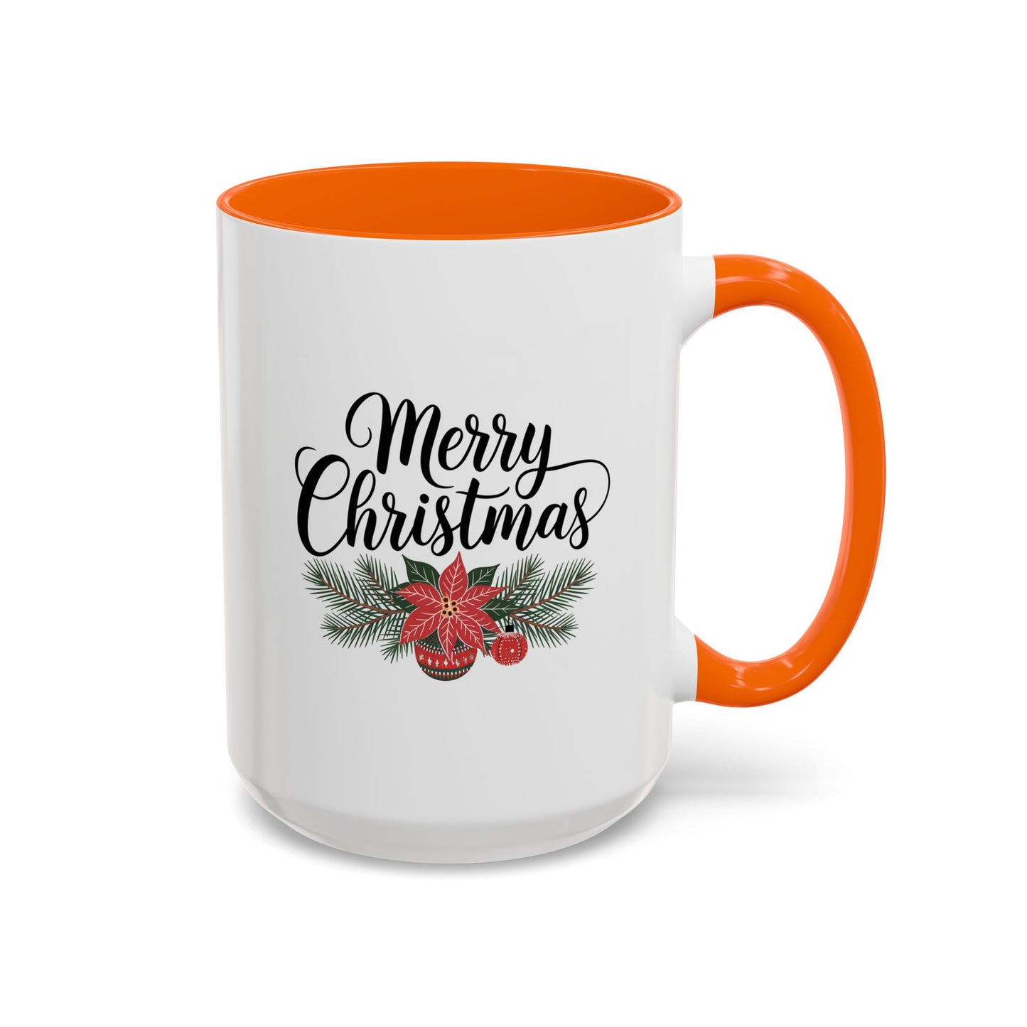 Christmas Mug - Merry Christmas Black Text Mistletoe