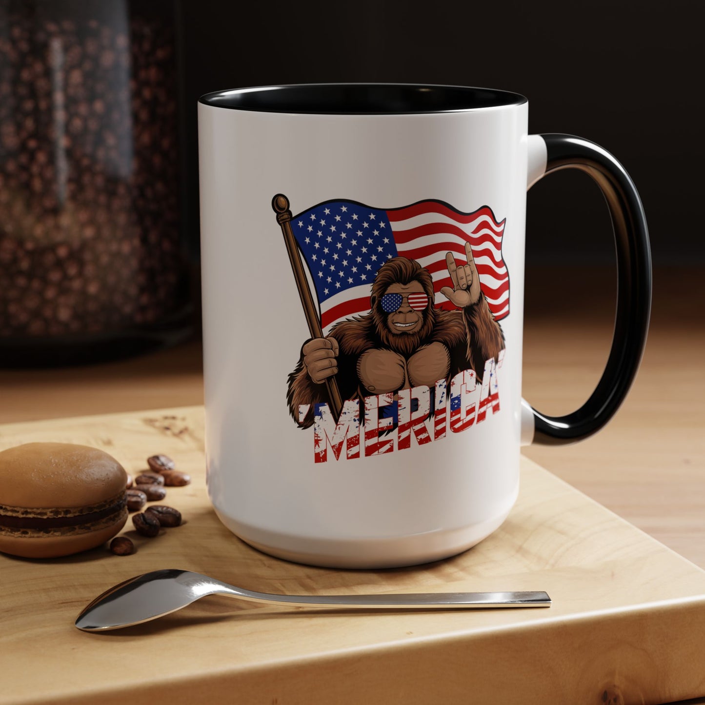 4th of July Mug - Bigfoot USA Flag