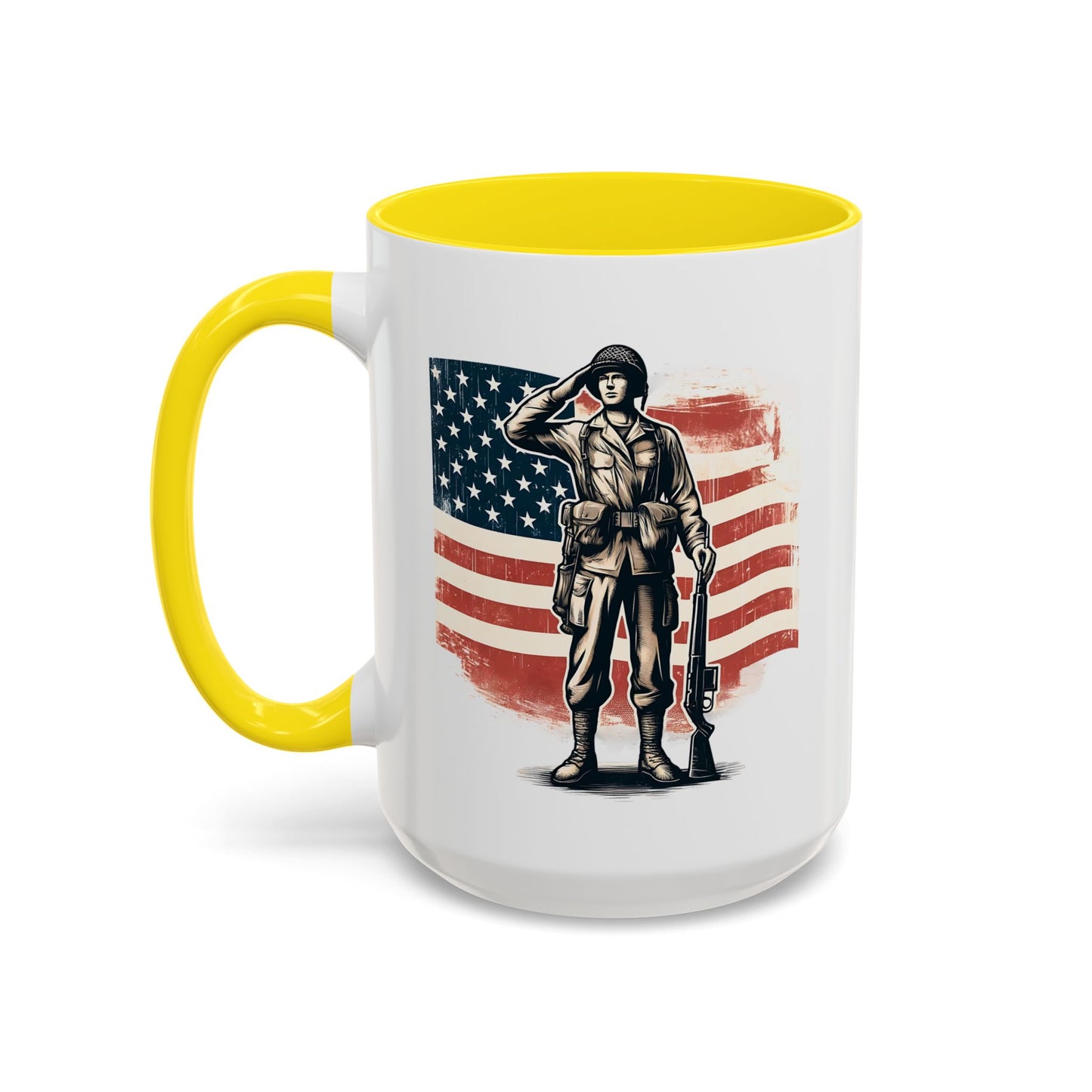 4th of July Mug - American Soldier Flag