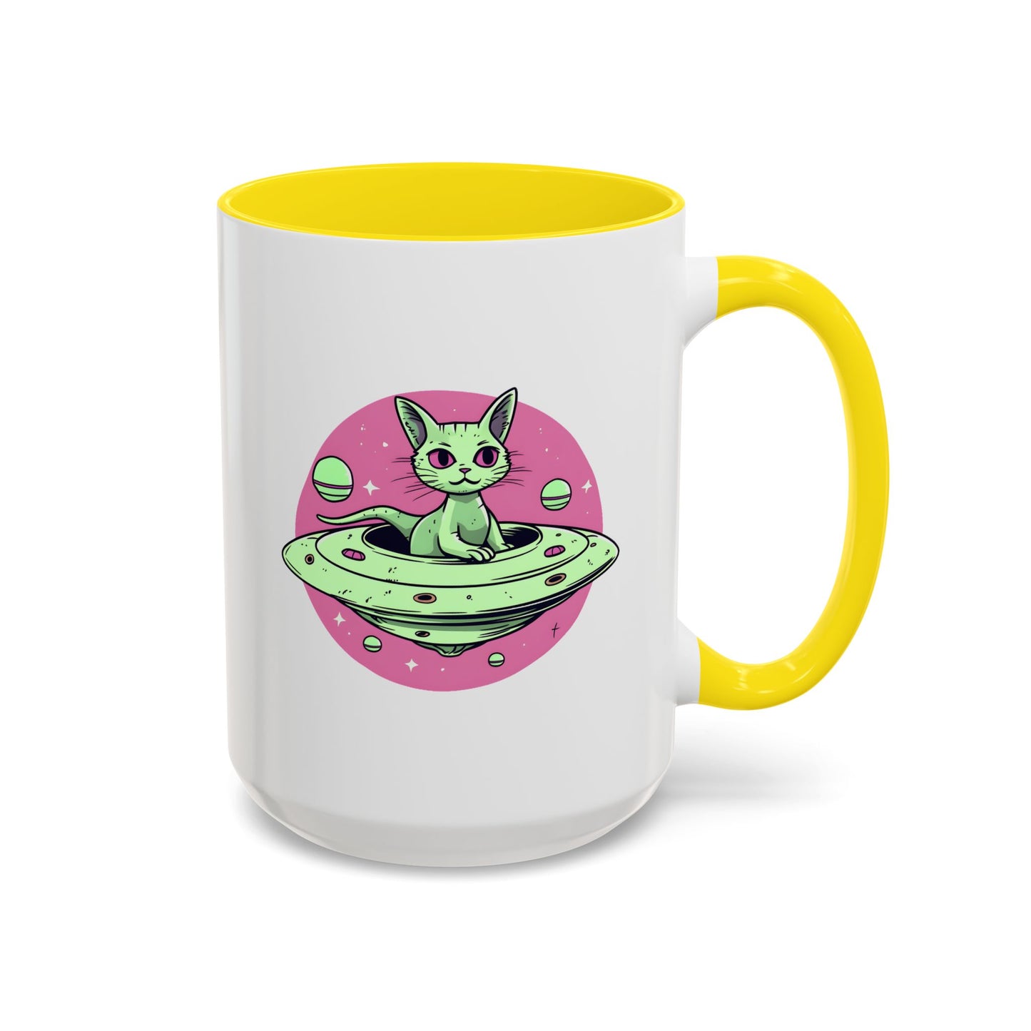 Alien Mug - Flying Saucer Cat