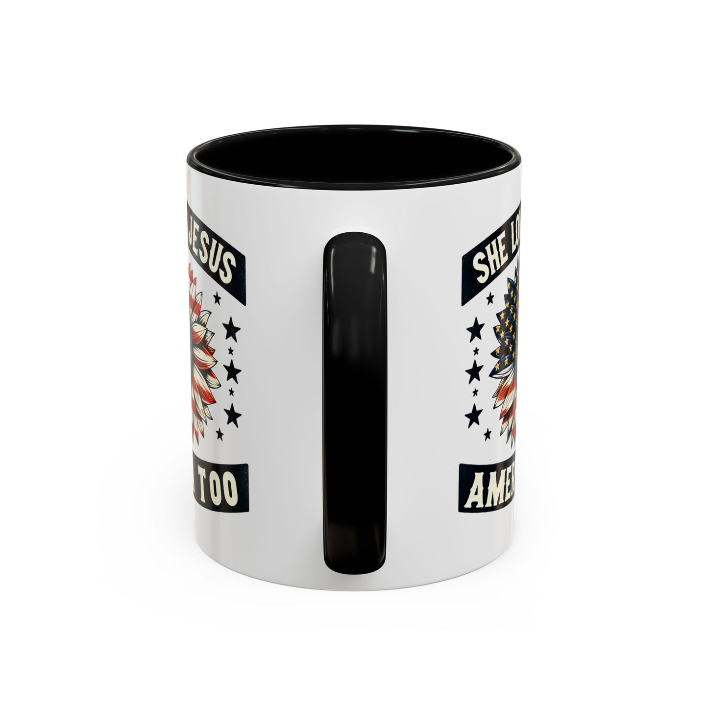 4th of July Mug - She Loves Jesus & America Too