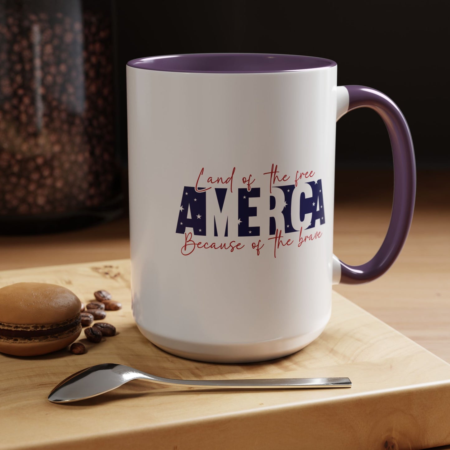 4th of July Mug - American Land of the Free Stars