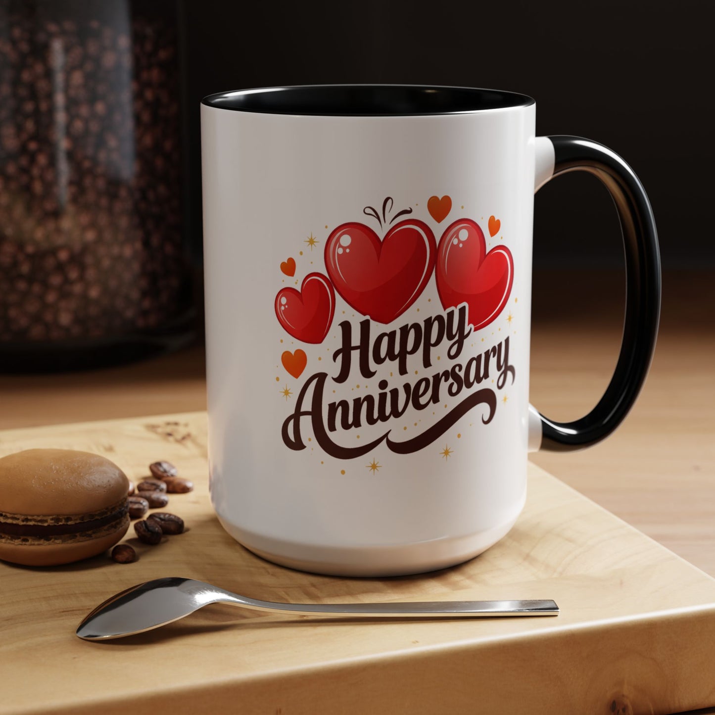 Anniversary Mug - Happy Anniversary Hearts