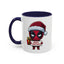 Christmas Mug - Merry Christmas Red Text Superhero