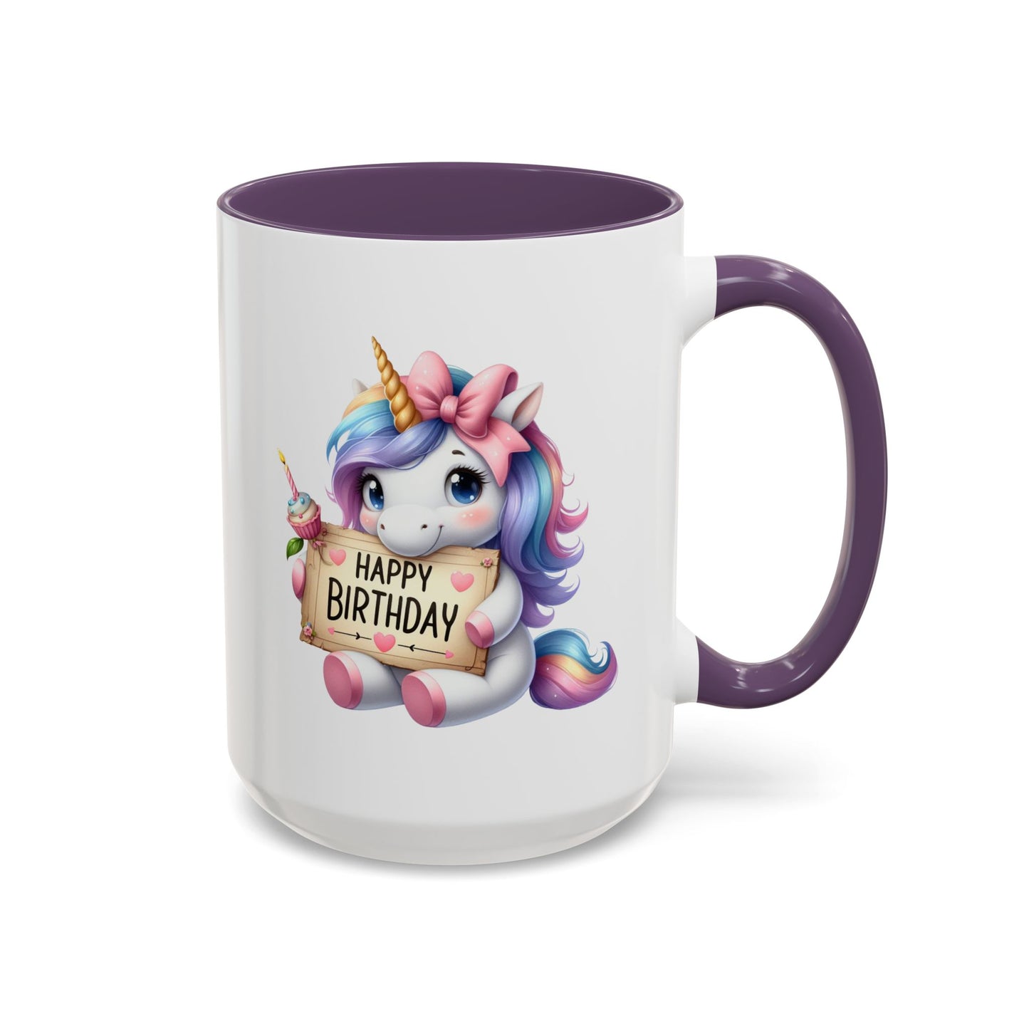 Birthday Mug - Girl Unicorn Happy Birthday Sign