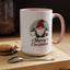 Christmas Mug - Merry Christmas Green & Red Text Gnome Present Trees
